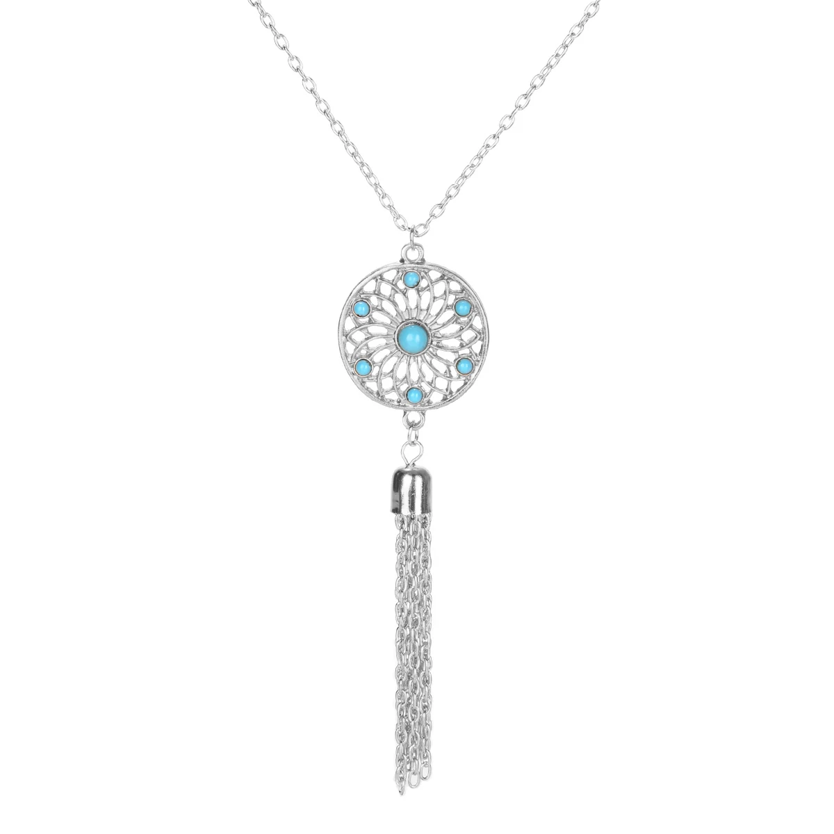 Женское длинное ожерелье Shellhard в стиле бохо с бусинами и цветами модное ажурной