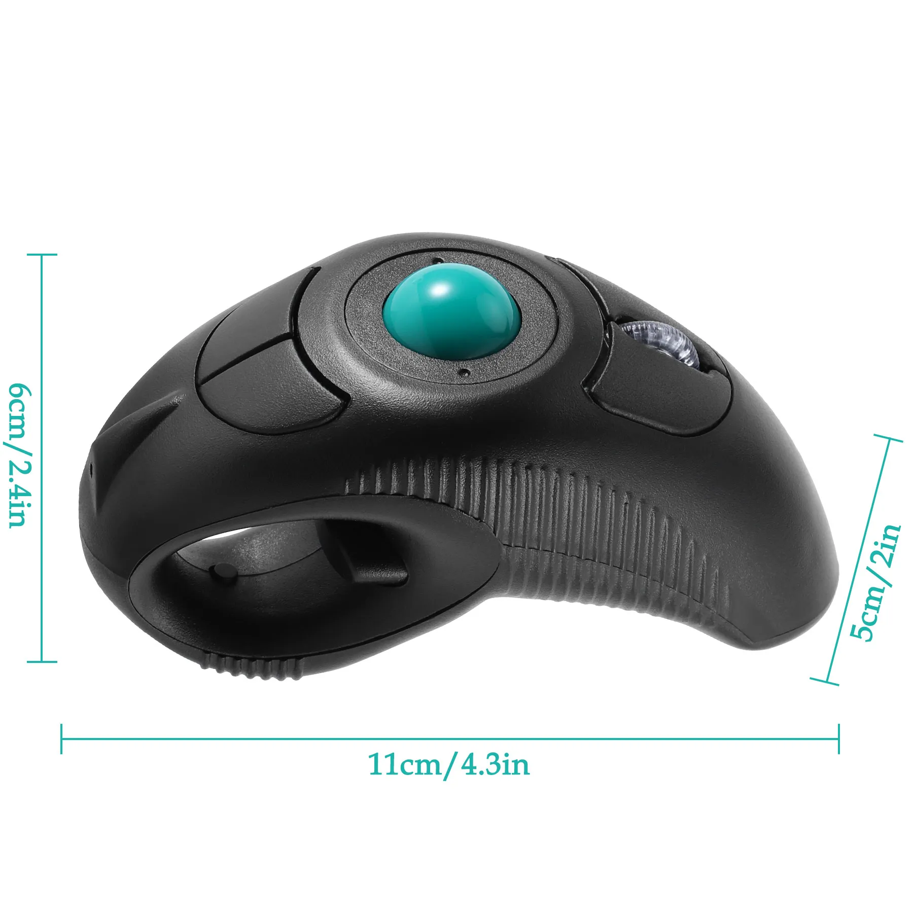 Цифровой 2 4 ГГц Беспроводной Trackball Мышь эргономичный дизайн палец с помощью
