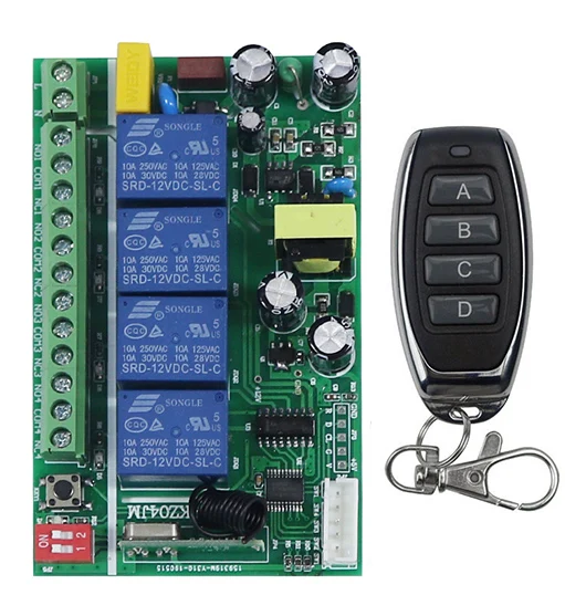 AC85V-256V 4CH 4 CH канала 10A реле RF Беспроводной переключатель системы дистанционного