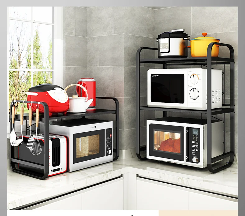 Выдвижная кухонная СВЧ-решетка столешница Бытовая полка для духовки двухслойная