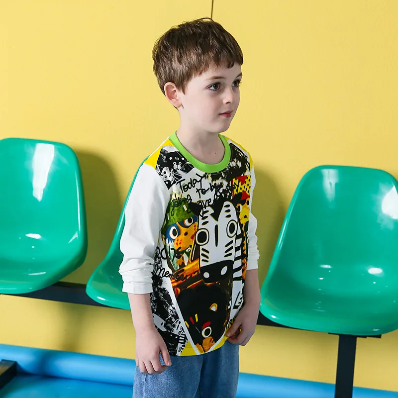 JMBEAR Boys and Girls Sweatshirts New kids Tops Western Round Neck Pullover Kids | Детская одежда и обувь