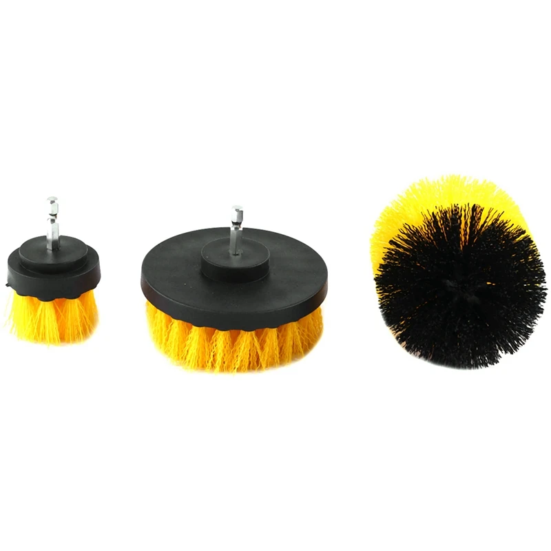 3PC Electric Drill Brush Tile Grout Power Scrubber Cleaning with 10PC Car Detail Wash Auto Detailing Kit |