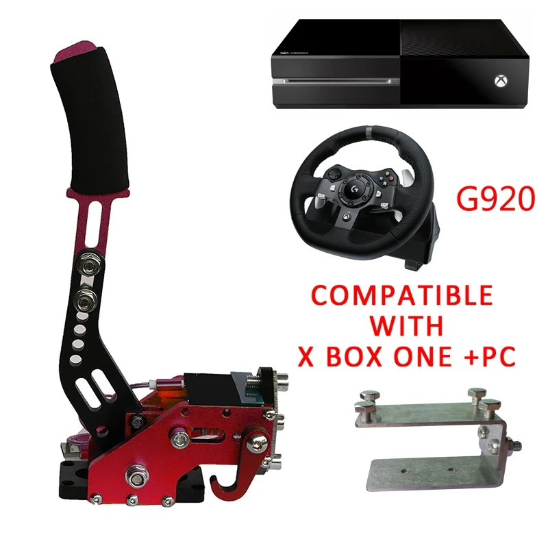 G920 Red Новые гоночные игры ручной тормоз зажим PS4+ PC USB Ручной тормоз SIM для гоночных игр G27 G29 G920 T300RS с крепежом экшн игрушка - Цвет: G920 Red