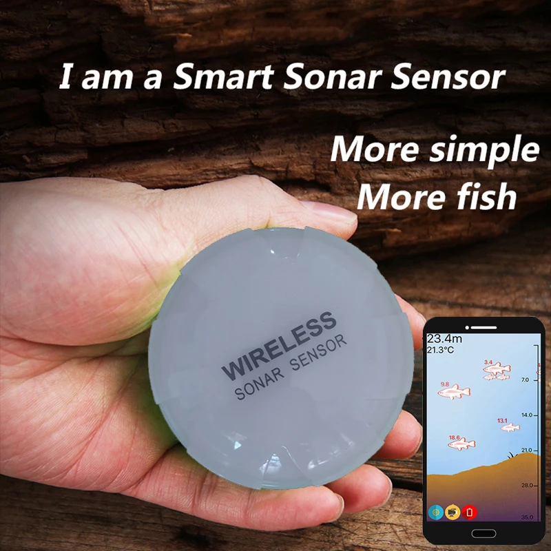 

Portable Fish Finder Bluetooth Wireless Echo Sounder Sonar Sensor Depth Fishfinder for Lake Sea Fishing IOS& Android