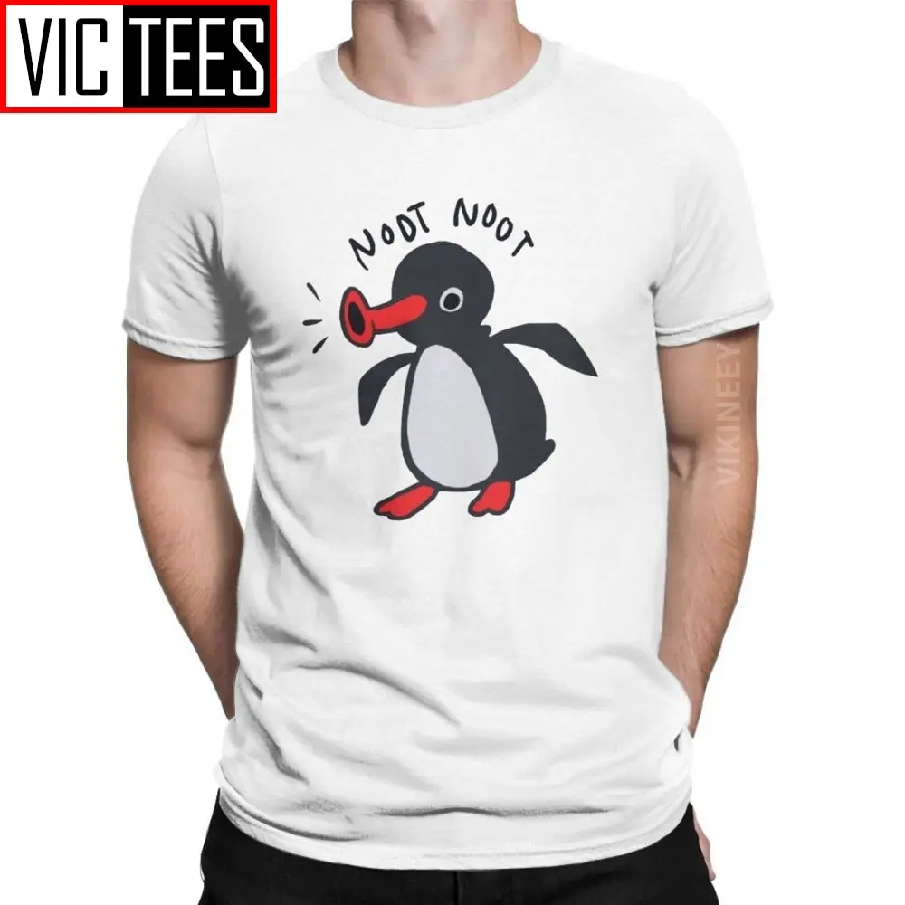 

Noot Noot Pingu Men's T Shirt Penguin Series Cartoon Meme Kids 80s 90s Retro Cute Funny Tshirt 100 Percent Cotton