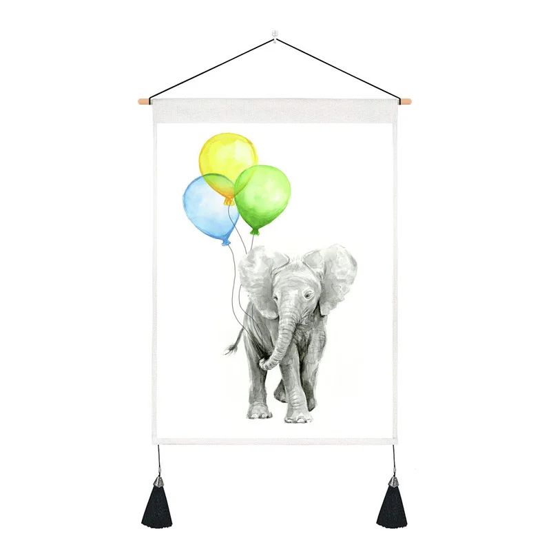 Современная Художественная живопись Красочный Слон холст печать подвесная