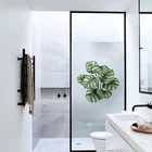GS021 растительный принт статического цепляться витражная плёнка на стекла, окна матовый конфиденциальности стикеры домашний декор модные современные туфли для женщин