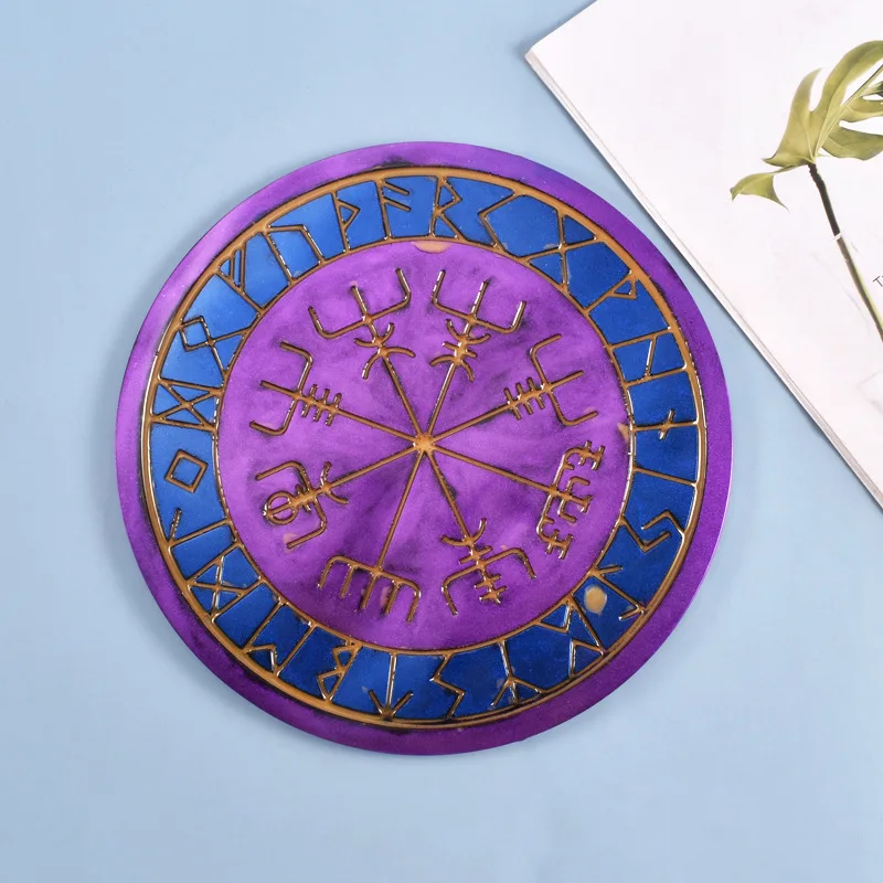 

Resin Mold Tarot Divination Mat, Rolling Tray Mold for Resin, Constellation Compass Mat Silicone Mold, Epoxy Molds for Divinatio