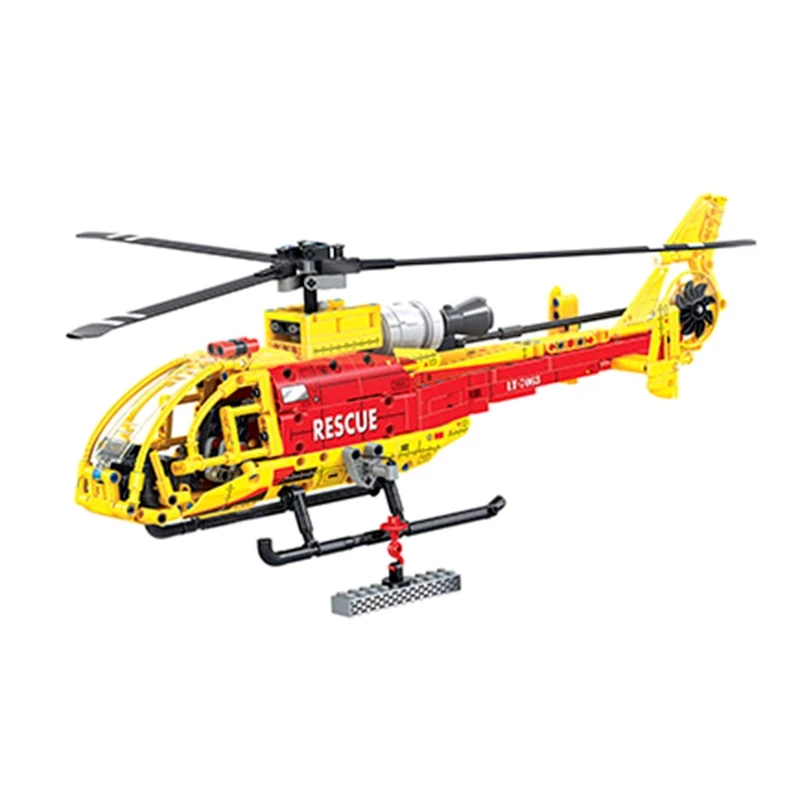 

Gunship Assembly Helicopter Kits, Super Hornet Fighter Helicopter Building Blocks for Kids and Toddlers，663 Pieces J60B