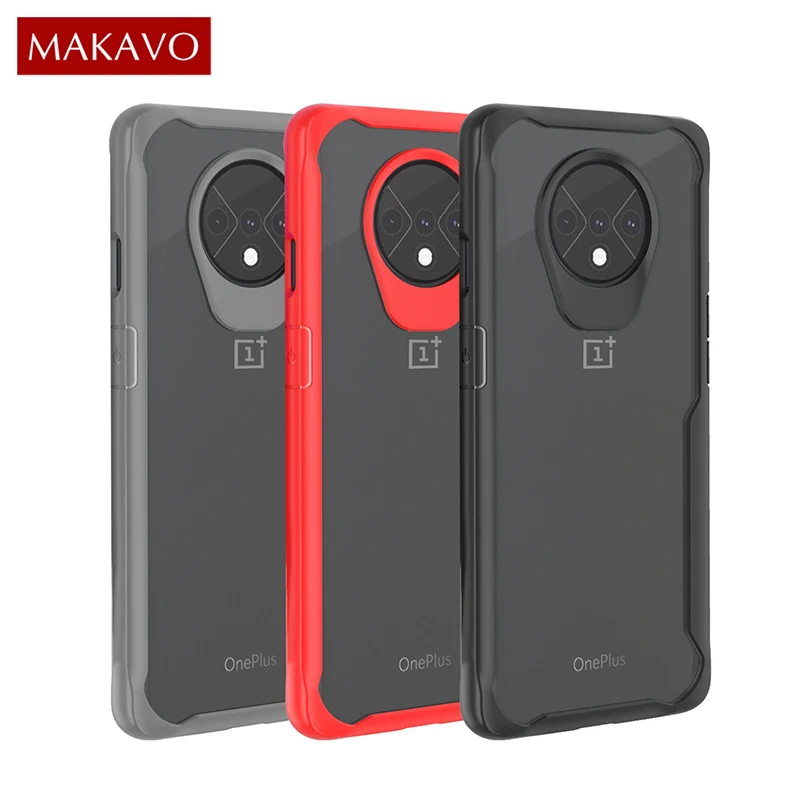 MAKAVO для Oneplus 7T чехол прозрачный жесткий Мягкая силиконовая рамка OnePlus One Plus Pro s |
