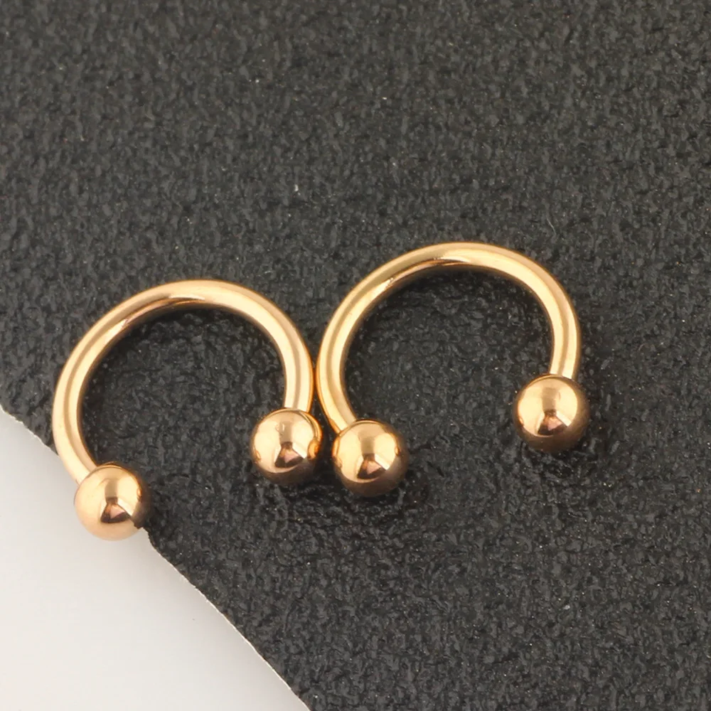 

13 PCS Ring Straight Barbell Nose Ring Nose Nail Lip Nail Internally Threaded Monster Screwball Steel Body Piercing Jewelry