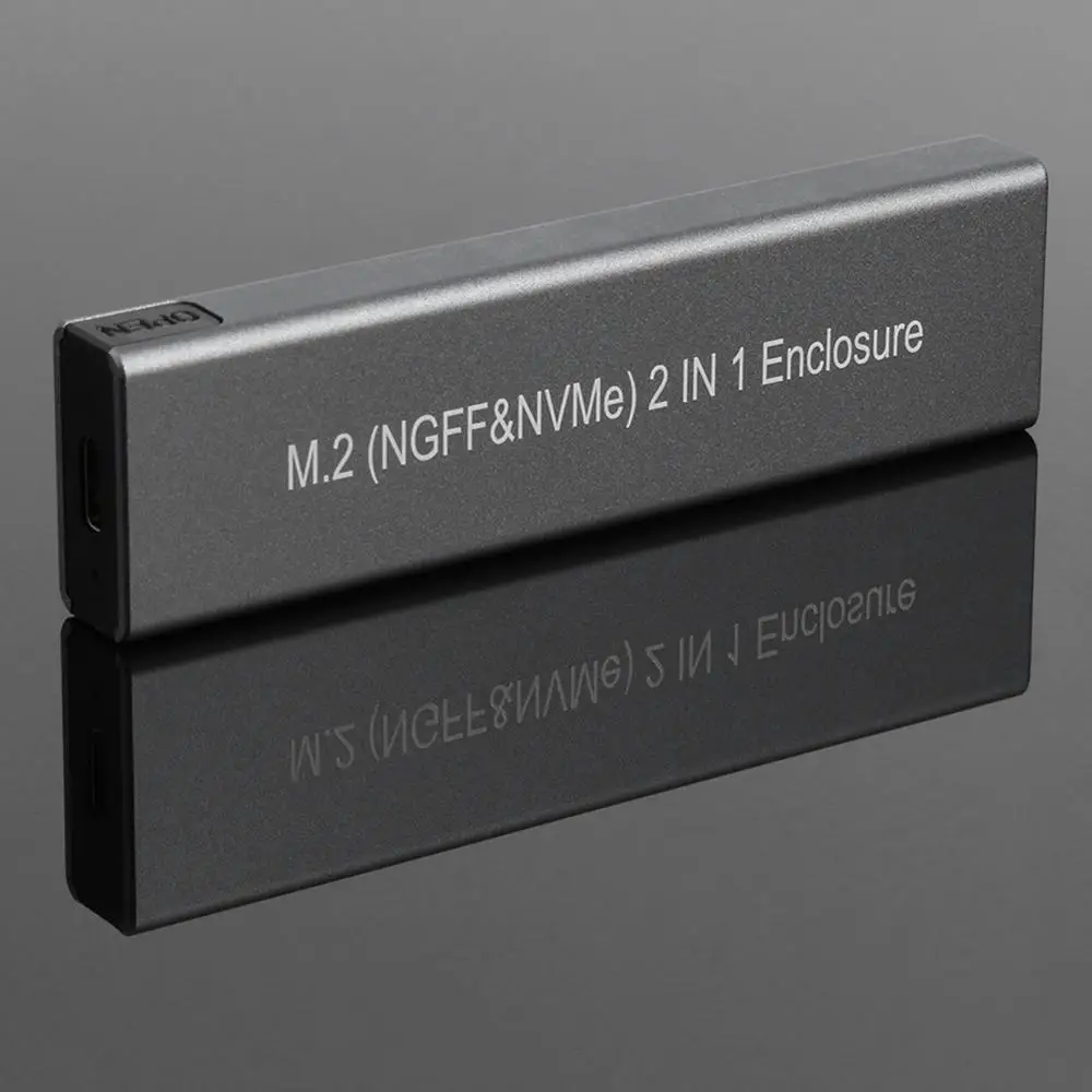 Чехол для M2 SSD, футляр NVME M.2 на USB Type C 3,1, адаптер SSD для Dual NVME PCIE NGFF SATA M/B, чехол для ключа 2230/2242/2260/2280 SSD - изображение