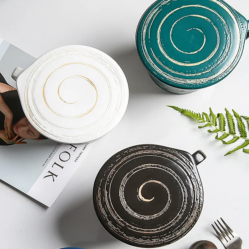 Креативная большая кружка для завтрака крупа керамическая миска Calix воды молока