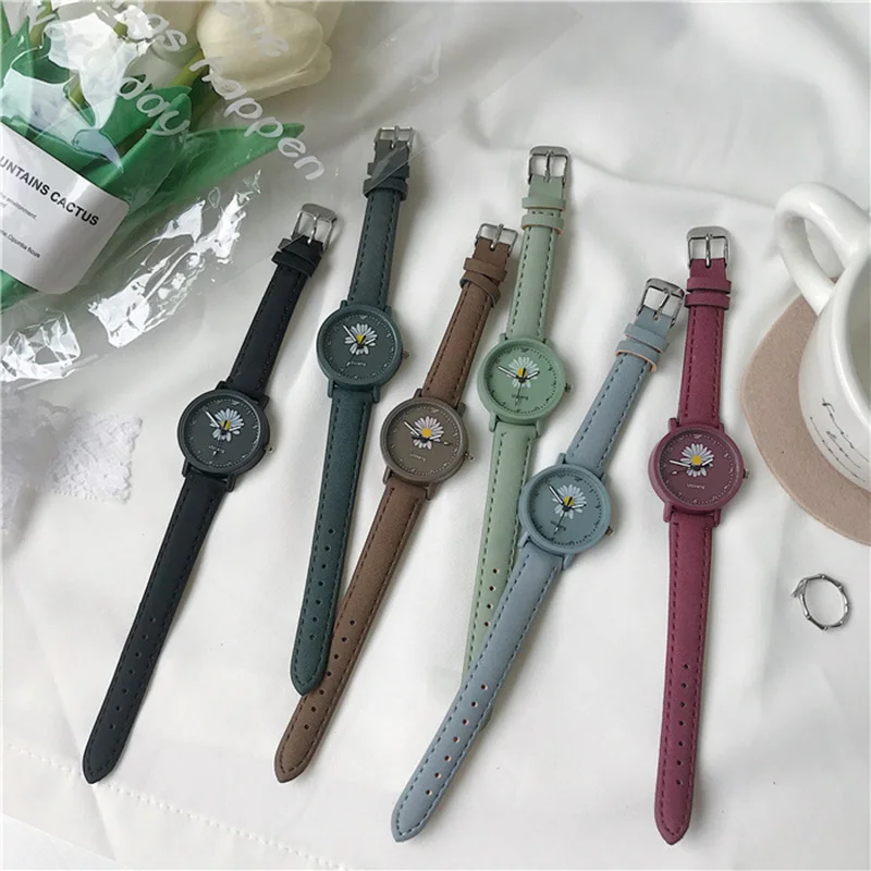 

Little daisy girl watch Korean version of simple forest girl small fresh wild female watch ins wind