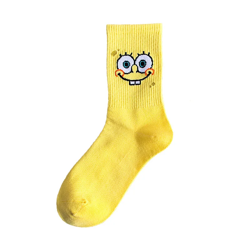 

5 Pairs Socks Men and Women Cartoon Bob Long Sock Set Patrick Star Squidward Tentacles Stockings