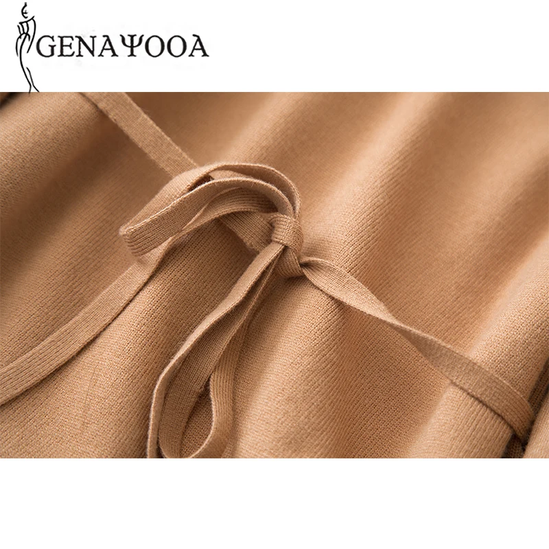 Комплект из двух предметов Genayooa осенне зимний Трикотажный костюм с широкими