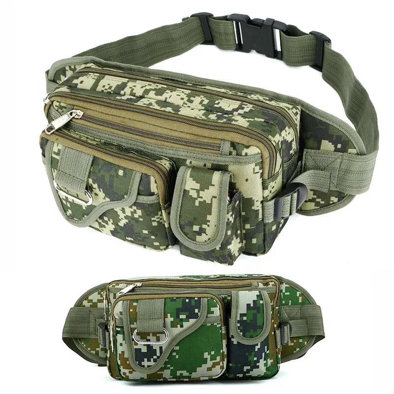 

27x11x16cm Multifunctional Outdoor Fishing Tackle Waist Bag Outdoor Fanny Waist Pack Army Tactical Waist Bag Belt Pouch