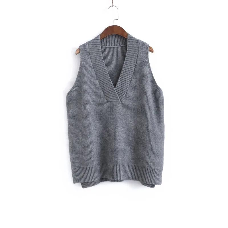 

Autumn Winter Loose Knitted Women Sweaters Vest Outwear Warm Sweater Casual Oversize Korea Style Girls Pullover Vest Sweater