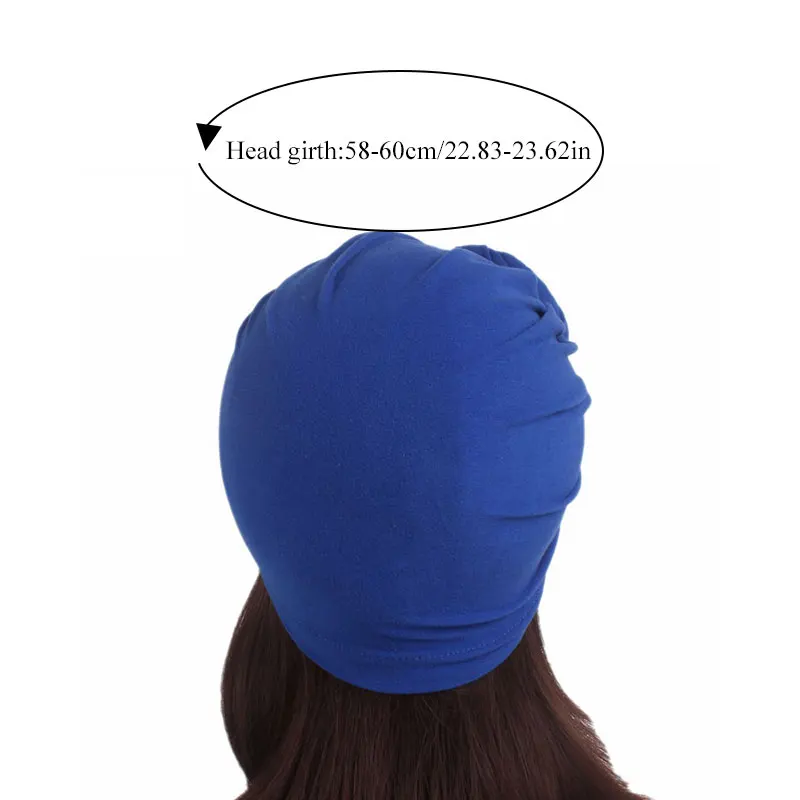 Женская шляпка тюрбан с узелком синего цвета повязка на голову бантом кепка в