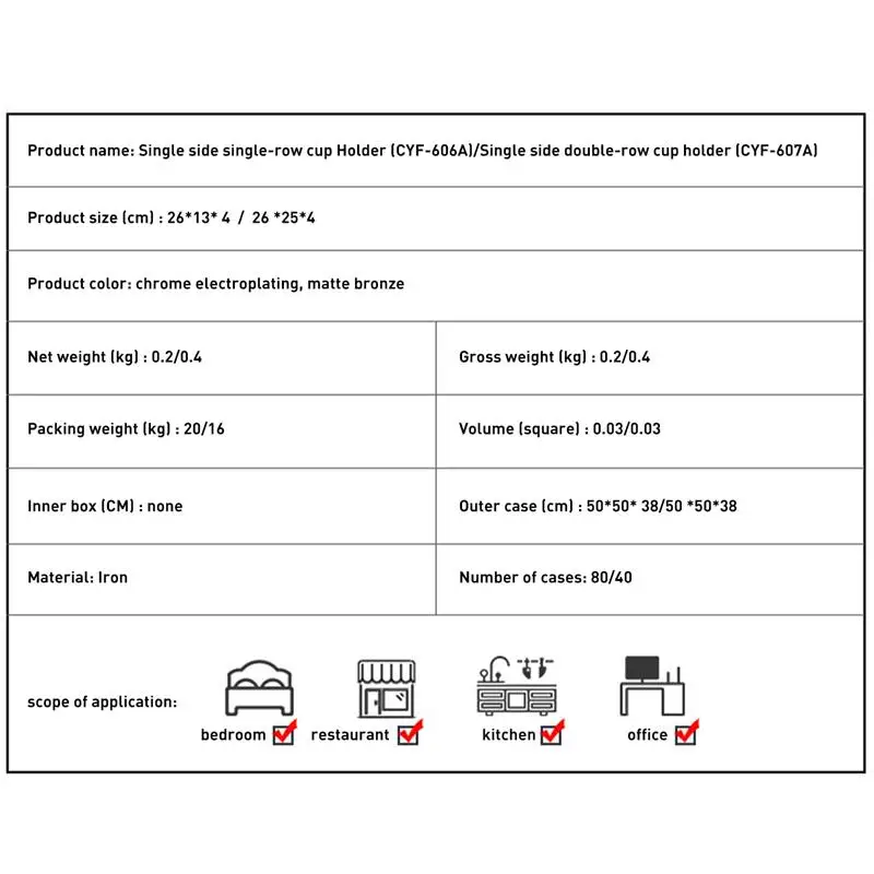 

Wine Glass Rack Stainless Steel Wine Glass Holder Wall Mounted Hanging Hanger Chrome Stemware Holder for Bar Kitchen With Screws