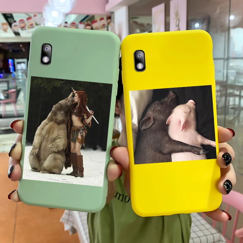 

Cute Animal Phone Case For Samsung Galaxy A10E A20E Painted Silicone TPU Soft Matte Shockproof Phone Protection Shell Cover