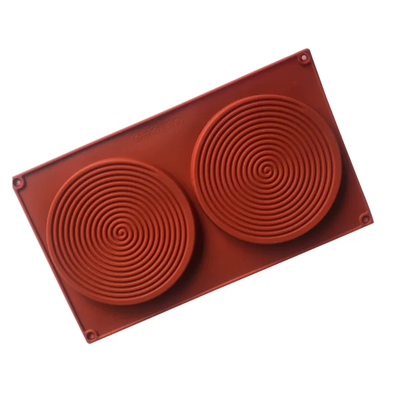 

2 holes silicone large circle mousse mold cake decoration tools
