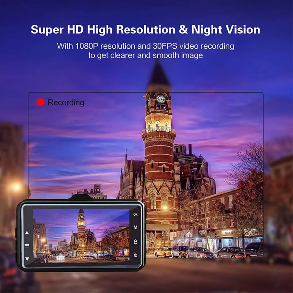 Видеорегистраторы для автомобилей 3 0 &quotFull HD 1080P камера приборной панели