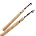 Высококачественное спиннинговое удилище 1,8 м, 2,1 м, 2,4 м, 2,7 м, телескопическая удочка из углеродного волокна, удочка для приманки, Удочка с деревянной ручкой, рыболовные снасти