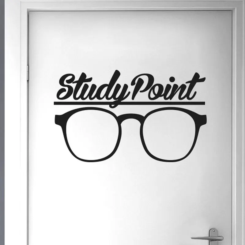 

Bookworm Dorm Door Decal Study Point Room Door Wall Stickers Vinyl Art Decals Personality Door Decoration Sale C13-60
