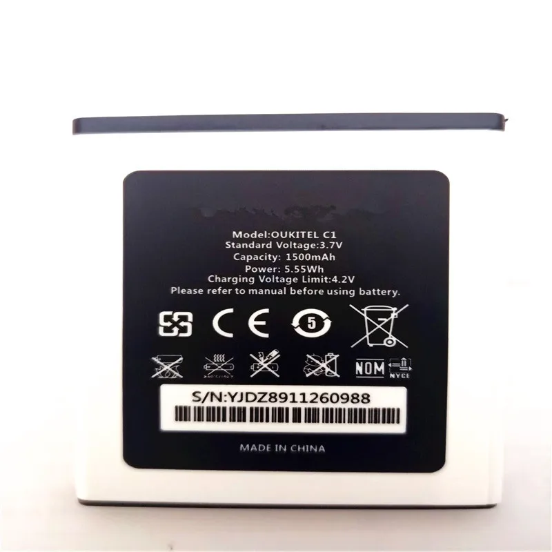 3 7 V 1500mAh батарея для OUKITEL C1 сотовый телефонная литий ионная литиевая