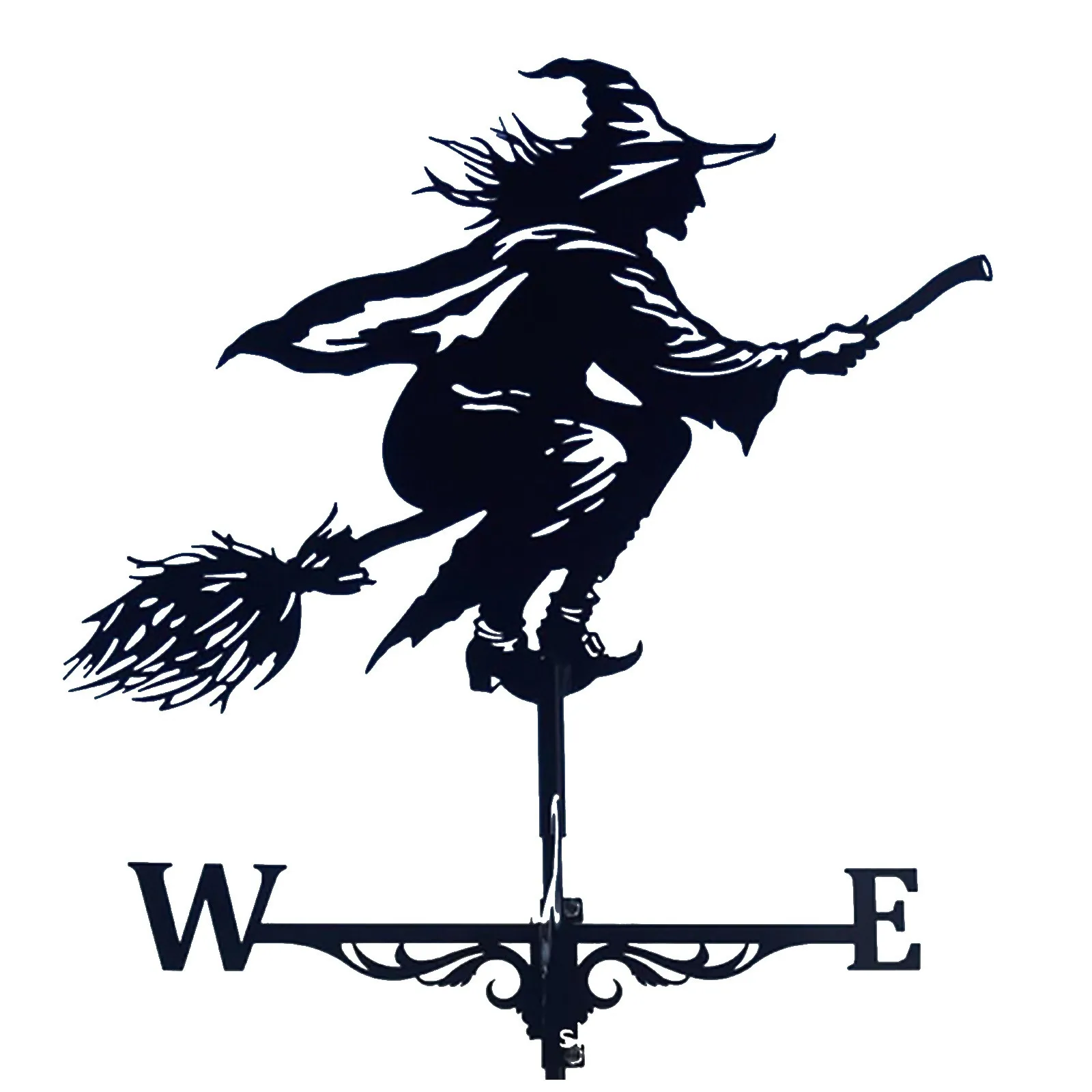

New Arrival Weathercock Weathercock Wind Direction Indicator,Witch Shape Garden Decoration