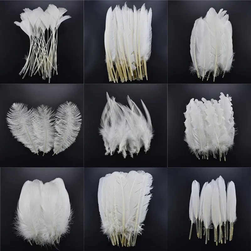 

20pcs/Lot White Pheasant Feathers for Crafts Duck Goose Feathers for Jewelry Making Ostrich Feathers Wedding Feathers Decoration