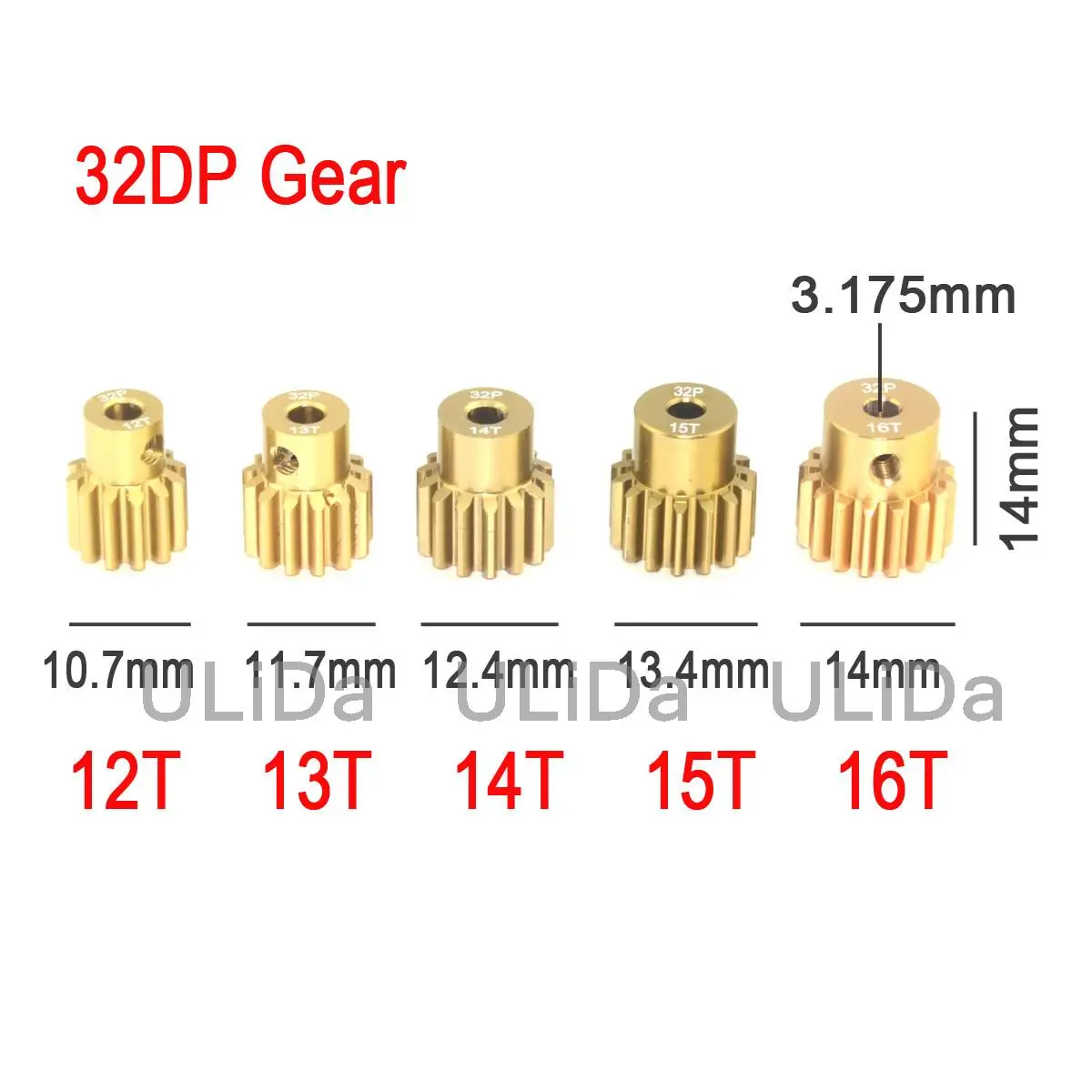 мод 8 32p 3175 мм шестерни набор 12t 13t 14t 15t 16t