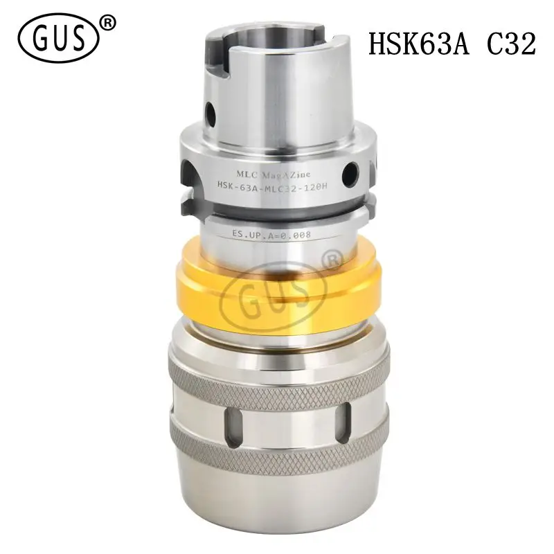 

Free shipping Powerful Tool Holder, hsk63a Collet Chuck HSK63A C32 120L Precision Dustproof CNC Machining Center Tool Holder