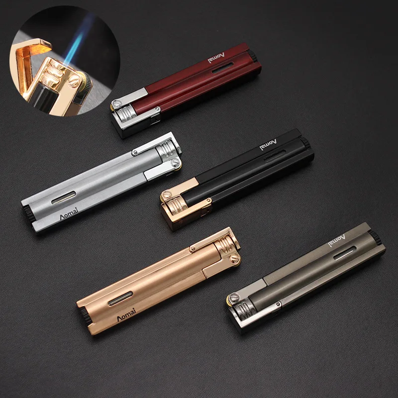Компактная Зажигалка Jet Torch Бутановая газовая турбо ультратонкая зажигалка