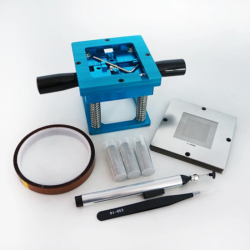 

HOT BGA fixtures 90x90 Reballing Station Reballing Bga Sik tin template solder paste soldering flux for Laptop Gameconsole