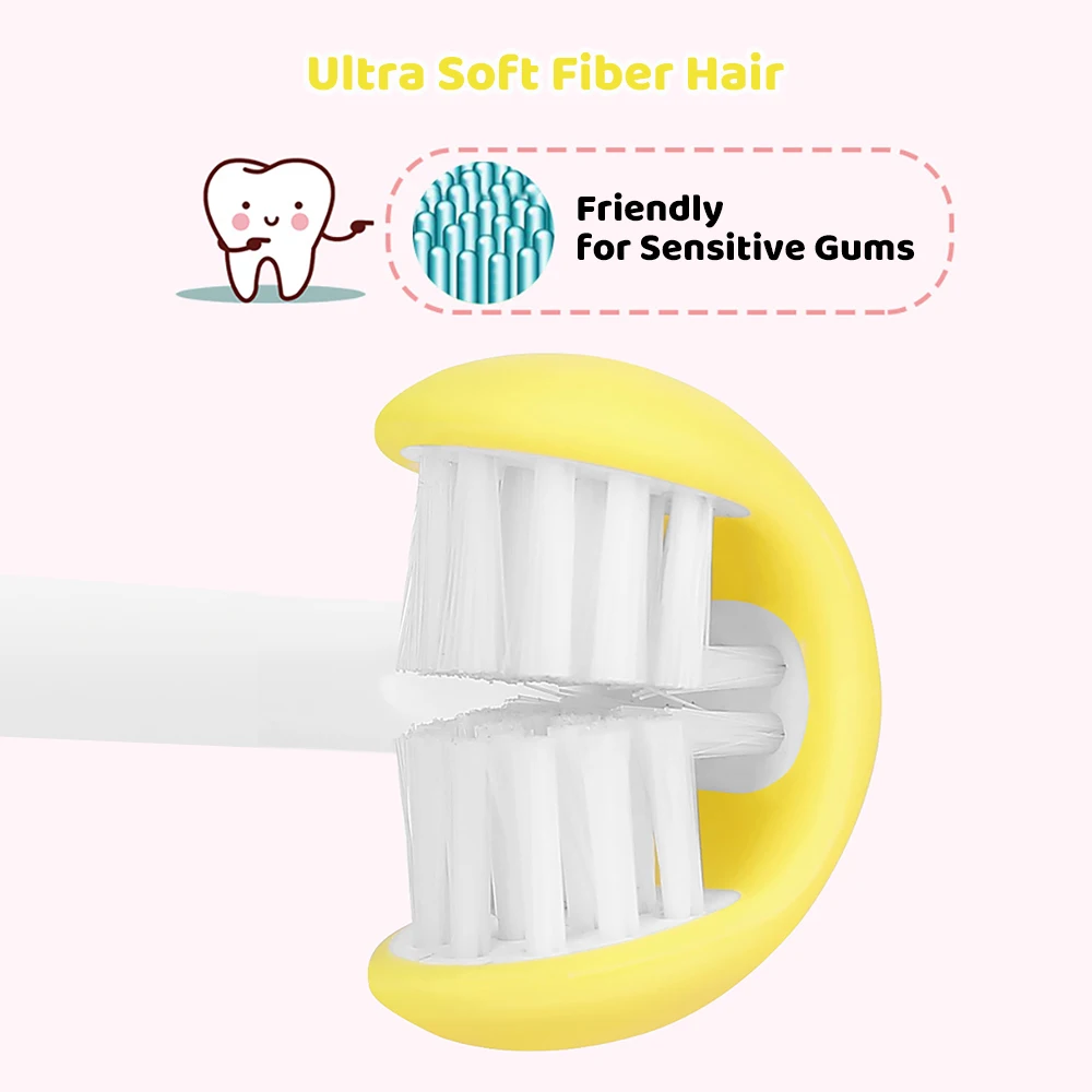

Children Electric Toothbrush 5 Mode 3D Ultrasonic U-Shaped Tooth Brush USB Rechargeable Teeth Cleaning Brush Heads Replacement