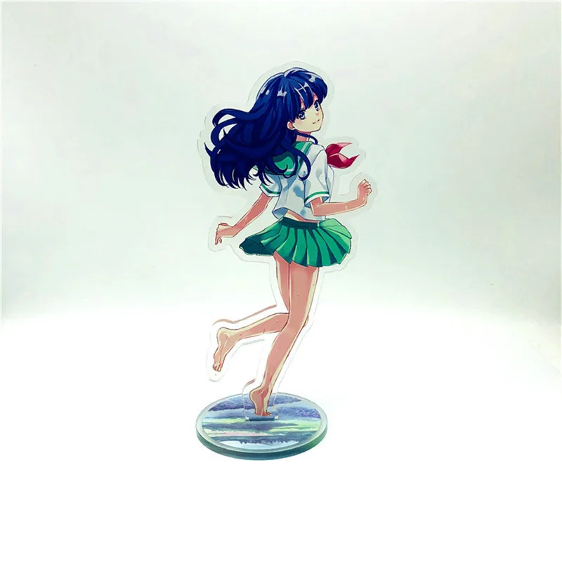 

2021 Fashion Inuyasha Anime Acrylic Action Cartoon Figure Toy Tanjirou Kamado Double Sided Model Action Doll 16cm Decoration