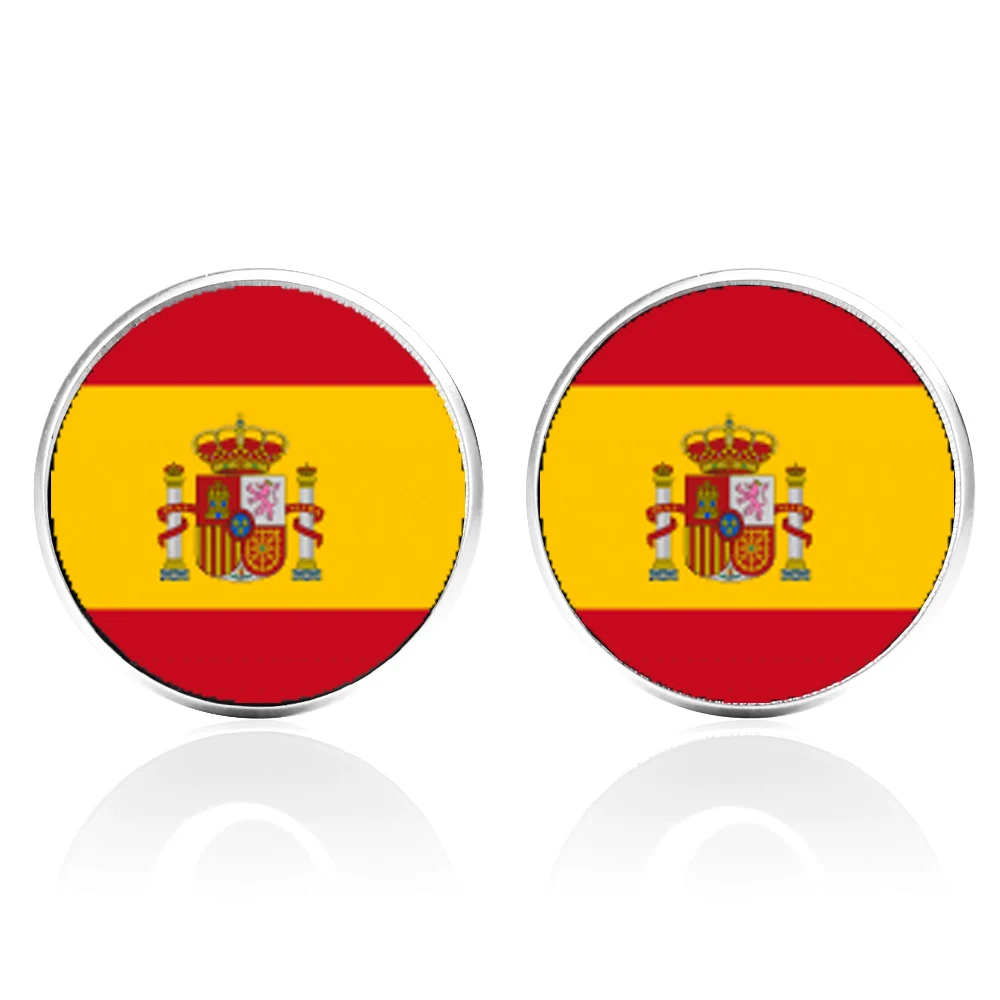 Высококачественные испанские национальные запонки с изображением флага мужские