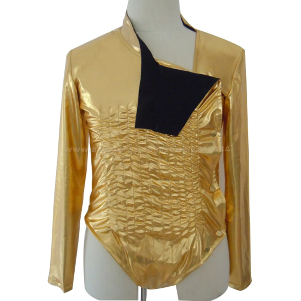 

Костюм Майкла Джексона MJ, золотистый пиджак для представлений, косплея, реквизит, коллекция MTV