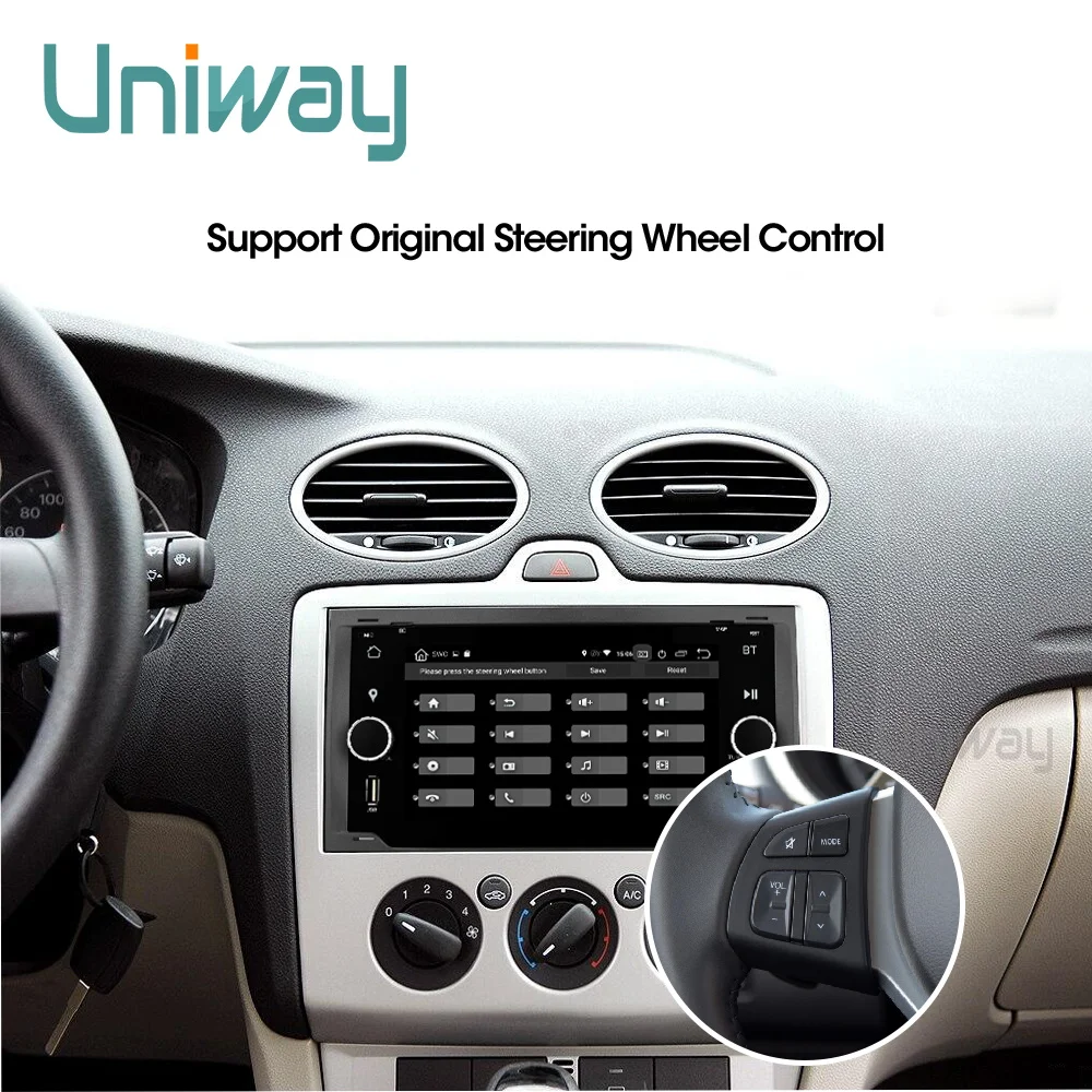 Uniway ALLFKS7071 2G+ 3 2G android 9,0 автомобильный dvd для Ford Mondeo C-max focus galaxy S-max fusion ranger escape expedition fiesta