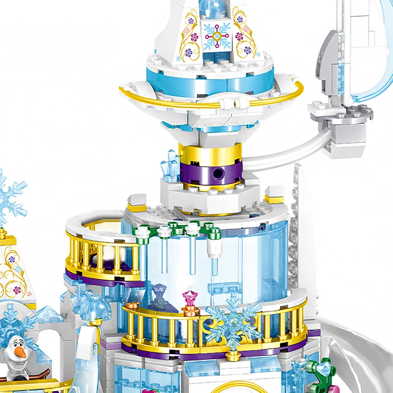 

Princess Snow Queen Ice Castle Snow Figures Compatible with Girls Friends Building Blocks Bricks Toys for Children