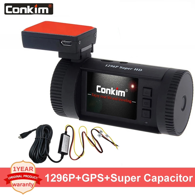 Conkim Mini 0826P Автомобильная камера Full HD 1296P Dash Cam ADAS LDWS Pro конденсатор рекордер для вождения авто регистратор паркинг жесткий Комплект