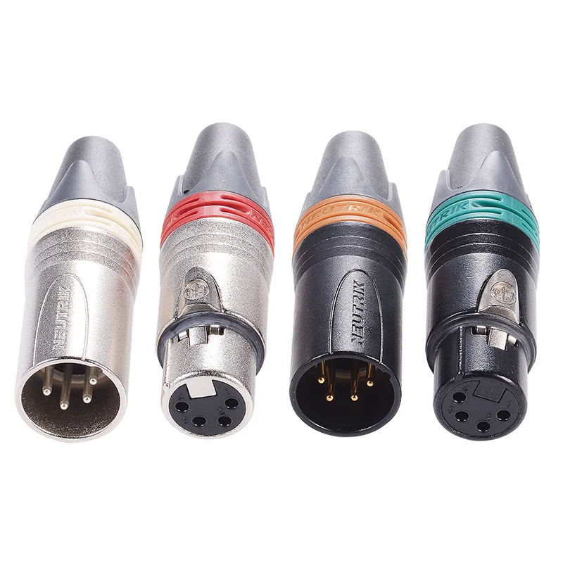 Neutrik 4-полюсный XLR Cannon Plug кабельный разъем DIY для наушников лихорадка ремонт