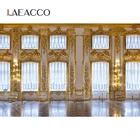 Великолепный аристократический Золотой дворцовый зал Laeacco, домашний декор, фон для фотосъемки, фон для фотостудии, фотозона