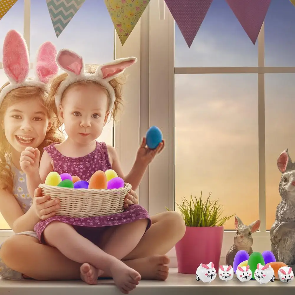 Easter Eggs 8 PCS Prefilled Colorful With Bunny Mini Vehicles Cute DIY Party Favors Surprise Car Toys | Игрушки и хобби