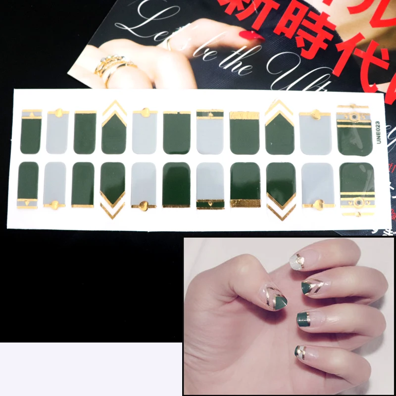 Красочные наклейки для ногтей 22 наконечника улыбка Летний стиль лак ногти