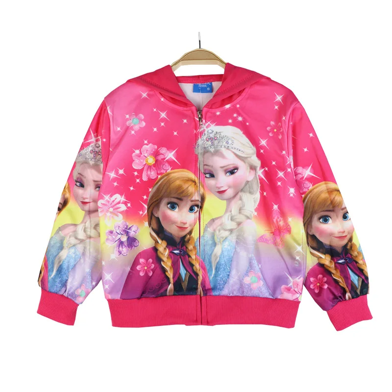 Новинка 2021 года Сезон весна осень Пальто принцессы Анны и Эльзы для девочек
