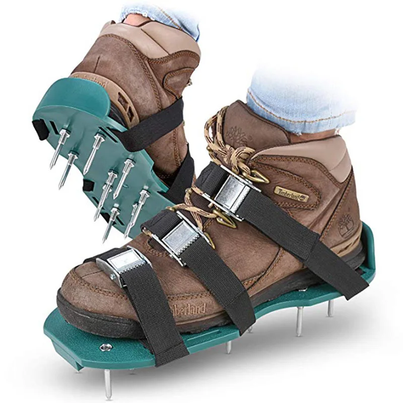 

Lawn Aerator Shoes New arrival with 6 shoelace Garden Yard Grass Cultivator Scarification Nail Tool LS'D