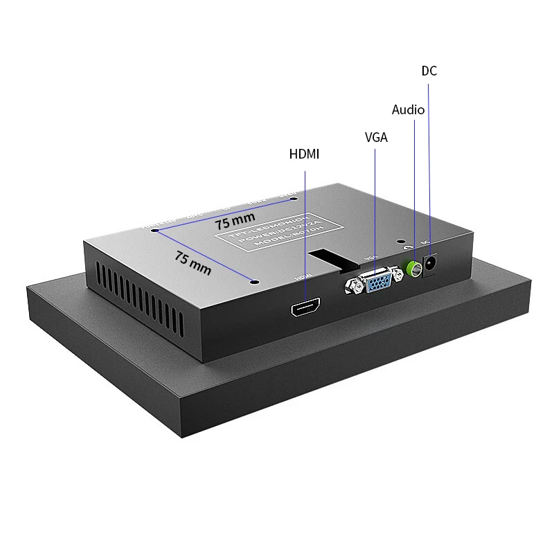 Портативный мини монитор для камер 9 7 8 дюймов HD lcd 1024*768 VGA HDMI witn черный